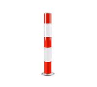 Pali di controllo del traffico, depositi stradali, Pali di parcheggio fissi in acciaio, Pali di avvertimento per collisioni con striscia riflettente, Pali di sicurezza per vialetti (76 x 750 x 2,0 mm)