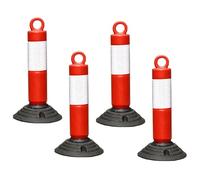 Pali di controllo del traffico for garage e parcheggi, colonne avvertimento for un uso versatile, ideali for la limitazione dei veicoli(Red (4PCS))