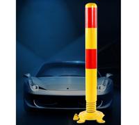 Pali di delimitazione a molla da 24 pollici, pali di segnalazione per parcheggio e traffico in metallo/coni di segnalazione, confezione da 1, 2, 3, 4, 5, 6, 8, 12 pezzi, pali per vialetto - con anell