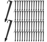 Pali di irrigazione a goccia 100pc, pali della linea di gocciolamento dell'ancoraggio, mantenimento del tubo da giardino in plastica per i prati da giardino cortile ..