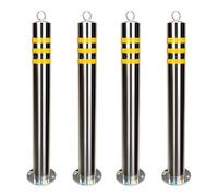 Pali di parcheggio con anello sospensione, barriere for vialetti e controllo del traffico(80CM 4pcs)
