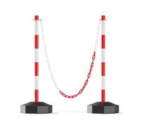 Pali di parcheggio, Pali for il controllo del traffico e la gestione della folla(Red (2pcs))
