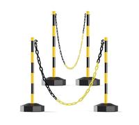 Pali di parcheggio, Pali for il controllo del traffico e la gestione della folla(Yellow (4pcs))