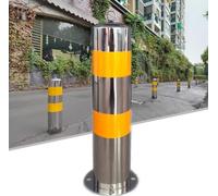 Pali di Sicurezza per Vialetti, Pali di Sicurezza in Acciaio Inox per Vialetti Nastri Riflettenti Pali di Sicurezza per Vialetti, Dissuasore in Metallo Barriera di Parcheggio Larga 114 Mm, 1x