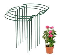 Pali di supporto per piante, 4/6/8/10 pezzi in metallo semicircolari per piante ad anello, anello di supporto per piante da giardino, per peonie, ortensie, rose, sedum, verdure, pomodori (verde) (6)