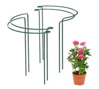 Pali di supporto per piante, 4/6/8/10 pezzi in metallo semicircolari per piante ad anello, anello di supporto per piante da giardino, per peonie, ortensie, rose, sedum, verdure, pomodori (verde) (4)