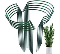 Pali di Supporto per Piante, Confezione da 10 Supporti per Piante da Giardino Semitondo Anello di Supporto per Piante da Giardino Bordo per Pomodoro, Peonie, Vite, Piante Rampicanti Fiore (20x35cm)