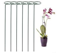 Pali di supporto per piante, confezione da 6 pezzi, per piante rampicanti, tra cui amaryllis orchidee pomodori, in metallo antiruggine, con clip per una crescita sicura delle piante da giardino (25)