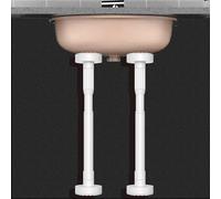 Pali di supporto telescopici regolabili in acciaio inossidabile per staffe sottotop per lavello, gambe per lavabo da bagno senza trapano, accessori per mobili