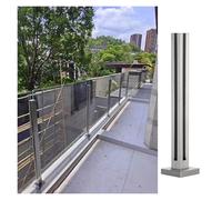 Pali di vetro della balaustra dell'acciaio inossidabile per la ringhiera della piattaforma e della scala, ferrovia di vetro resistente della divisione