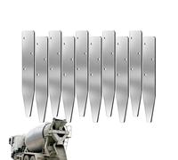 Pali in cemento, 10 pezzi, a forma di V, riutilizzabili, con fori, pali in acciaio per forme in calcestruzzo, per recinzioni, giardini, terreni, bordi del cortile, paesaggi, esterni