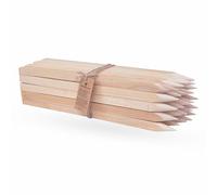 Pali in legno duro per piante, appuntite e quadrate, 25 pezzi. Pali di legno per marcatura, segnaletica o delimitazione, pali di recinzione, 30 cm, bordi: 2,50 x 2,50 cm (30 cm)