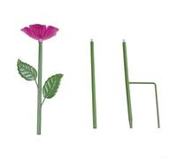 Pali in metallo per fiori, 4 pezzi, per uso esterno, con design a coppa per sostenere uccelli, api e farfalle in paesaggi stagionali (quattro pezzi)