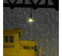 Pali lampada da parete in plastica per layout ferroviario modello | 10 LED bianco caldo, pre-cablato, per funzionamento a 3 V DC, ideale per layout HO/OO, include resistenze