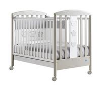 Pali Lettino infanzia BIRILLO (132x72x103cm) Tortora e Bianco 25520