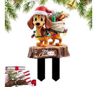 Pali natalizi per prato, decorazioni natalizie per esterni, cartelli 2D in acrilico per feste, per cortile, portico, patio, prato, vaso di fiori