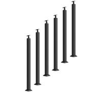 Pali per balaustre in metallo quadrato nero mandrini per ringhiere in ferro durevole per ringhiere per scale interne/esterne ponti, gradini, giardini e ristrutturazione scale esterne