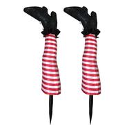 Pali per gambe da strega di Halloween, 1 paio di divertenti gambe da strega, decorazione da cortile per esterni e interni, perfetti per giardino, patio, prato e feste - Spettrali piedi di strega per