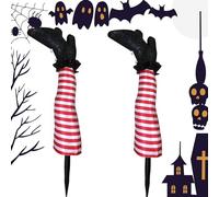 Pali per gambe di malvagia - 1 paio di zampe di di Halloween, decorazione del cortile delle gambe della | Pali di di Halloween divertenti forniture per feste di Halloween