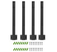 Pali per luci a catena per esterni, 4 pezzi di asta di supporto per illuminazione a corda - Asta di lampada in metallo per giardino posteriore | per cortile giardino posteriore balcone