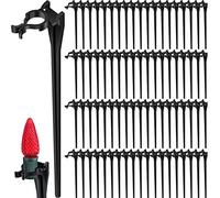 Pali per luci natalizie da 20 cm universali per giardino, giardino, giardino, vacanze, luci C7, C9, luci da terra per luci natalizie per esterni, su cortili, vialetti, sentieri (50, nero)