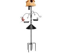 Pali per mangiatoia per uccelli - supporto robusto con ganci | porta mangiatoia per uccelli da 234 cm con protezione anti-scoiattoli, per giardino terrazza attrarre animali selvatici e