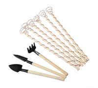 Pali per piante a spirale in rame, confezione da 6 supporti da giardino con 3 strumenti, antenna per coltivazione elettrica per ortaggi e fiori, per aiuti per la coltivazione di fili, semplice