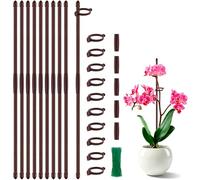 Pali per piante da 43,2 cm SupKing Support Stick Orchidea Paletti con clip 10 Pali per piante da giardino estesi a 3/4/1,5 m per interni ed esterni in vaso pomodoro rosa Amaryllis verdure
