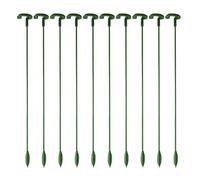 Pali per piante da esterno, 10 bastoncini da giardino pieghevoli, colore verde, clip per steli per piante, paletti da giardino, tubi di collegamento, anelli di supporto per gabbia per pomodori