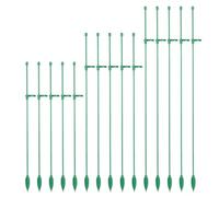 Pali per piante per piante da interno, 15 bastoncini per in fibra di vetro da 27 cm/37 cm/48 , supporto alto con base anti-ribaltamento e clip, picchetti regolabili per Phalaenopsis, fiori i