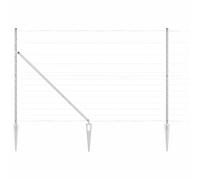 Pali per recinzione in acciaio zincato, 25 x 1,5 m, design rettangolare per giardino e terrazza, robusta struttura zincata per una stabilità duratura all'aperto