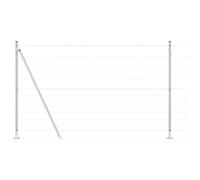 Pali per recinzione in acciaio zincato, 25 x 1,5 m, design rettangolare per giardino e terrazza, robusta struttura in acciaio con finitura resistente alla corrosione, versatile