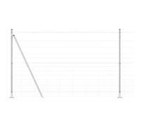 Pali per recinzione in acciaio zincato, 25 x 1,5 m, moderno design rettangolare per giardini e terrazze, robusta struttura in acciaio con finitura resistente alla corrosione, resistente alle