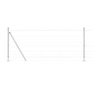 Pali per recinzione in acciaio zincato, 25 x 1 m, moderno design rettangolare per giardino e terrazza, barriera esterna robusta con finitura resistente alla corrosione, facile da montare