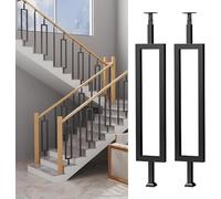 Pali per ringhiera per scale, confezione da 2, 85,1 cm, in metallo, per interni ed esterni, per rinnovare le scale, per sicurezza e stile