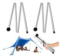 Pali per teloni telescopici 63 pollici 8 sezioni Pali per tende Pali per teloni regolabili in lega di alluminio Antiscivolo Pali per tende da spiaggia leggeri per campeggio Escursionismo Attivit