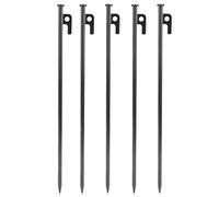 Pali per tende Pali da terra in metallo resistenti e resistenti per campeggio all'aperto 5 pezzi di zinco rivestito in acciaio premium a facile penetrazione (40 cm)