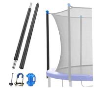 Pali per trampolino - Sostituzione pali per trampolino - Set da 2 pacchi per telai diritti o curvi da 10-16FT per recinzione superiore e inferiore con manicotti in schiuma e 2 modi di montaggi