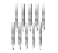 Pali quadrati in acciaio a forma di cemento, 10 pezzi, a forma di V, riutilizzabili, con fori, pali in acciaio per forme in calcestruzzo, per paesaggi, giardini, recinzioni, recinzioni, bordi