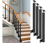Pali regolabili per ringhiera per scale a 270° in metallo per uso interno SideMount Guardrail per soffitte confezione da 4 pezzi 85 cm soluzione di sicurezza durevole ed elegante