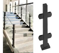 Pali ringhiera in acciaio inox con morsetto per uso interno/esterno, set di balaustre per terrazza nera, altezze 61/71/81/91/96/106,7 cm, soluzione moderna per la sicurezza