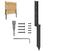 Pali Riparazione Recinzione - Supporto Resistente Per Paletti Da Giardino,Punte Metalliche Spesse Rapide e Facili Per Riparare Recinzioni Instabili