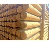 Pali tondi in legno senza punta in pino impregnati in autoclave per recinzioni