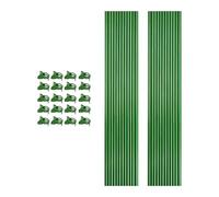 palida giardino per supportopiante - Bastoncini di supportoper vite a scatto, paliper piante da 30 pezzi con clip, supportoper stelo verde antiruggine, Robusta custodia per accessori per palida