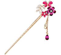 Palillo para el cabello con flores Palillos para el cabello elegantes con borla Cuelga la flor Retro para peinar el cabello largoBen gestito