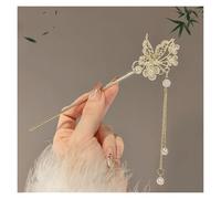 Palillos Para El Pelo 2 pezzi eleganti fermagli for capelli con nappa, bastoncino for capelli con design floreale tradizionale, acconciatura da donna e ragazza(Style 05)
