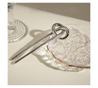 Palillos Para El Pelo 2 pezzi forcina for capelli a forma di U in acciaio inossidabile for donna nodo d'acqua versatile for temperamento banchetto(Silver color)