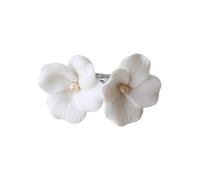 Palillos Para El Pelo Semplici forcine for capelli con fiori in ceramica bianca, fermagli for sposa, gioielli da sposa, pezzo da donna(Color-08)