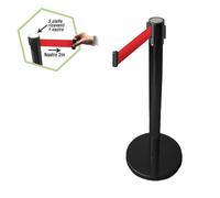 Palina Colonnina Nero Nastro Rosso SEGNAPERCORSO Elimina Code Nastro Tendinastro