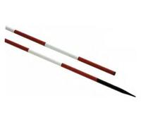 PALINA PALETTO SEGNALETICO TONDO IN METALLO H.160 BIANCO/ROSSO Ø 22MM